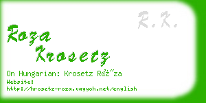 roza krosetz business card